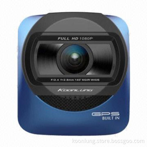 Car Cam HD Car DVR with Auto Rotating LCD, JPG Photo Format, 460mAh Battery